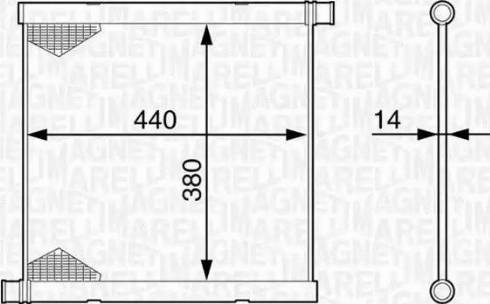 Magneti Marelli 350213128200 - Радиатор, охлаждение двигателя autosila-amz.com