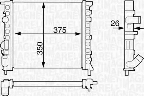 Magneti Marelli 350213122100 - Радиатор, охлаждение двигателя autosila-amz.com