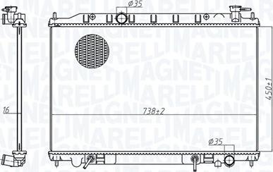 Magneti Marelli 350213179200 - Радиатор, охлаждение двигателя autosila-amz.com