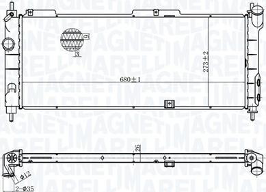 Magneti Marelli 350213175300 - Радиатор, охлаждение двигателя autosila-amz.com