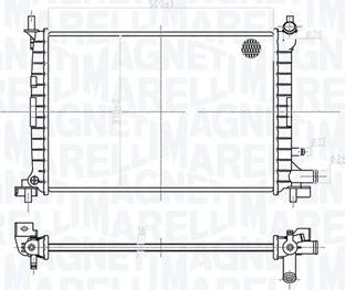 Magneti Marelli 350213176900 - Радиатор, охлаждение двигателя autosila-amz.com