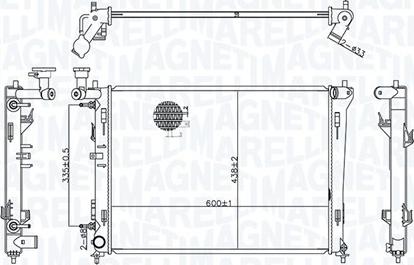 Magneti Marelli 350213176600 - Радиатор, охлаждение двигателя autosila-amz.com