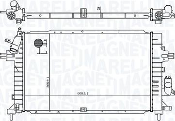 Magneti Marelli 350213176100 - Радиатор, охлаждение двигателя autosila-amz.com