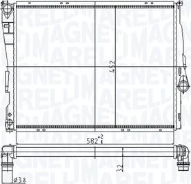 Magneti Marelli 350213176800 - Радиатор, охлаждение двигателя autosila-amz.com