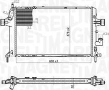 Magneti Marelli 350213176700 - Радиатор, охлаждение двигателя autosila-amz.com