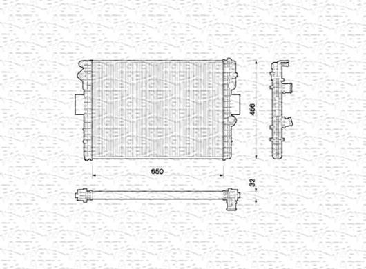 Magneti Marelli 350213170000 - Радиатор, охлаждение двигателя autosila-amz.com