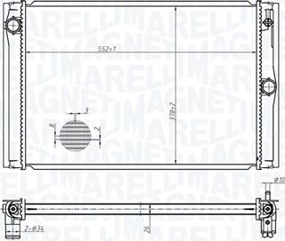 Magneti Marelli 350213178600 - Радиатор, охлаждение двигателя autosila-amz.com