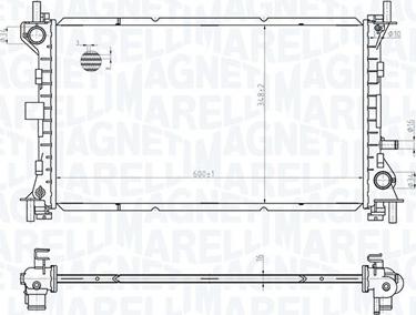 Magneti Marelli 350213178100 - Радиатор, охлаждение двигателя autosila-amz.com