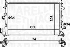 Magneti Marelli 350213173700 - Радиатор, охлаждение двигателя autosila-amz.com