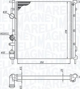 Magneti Marelli 350213172100 - Радиатор, охлаждение двигателя autosila-amz.com