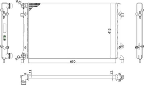 Magneti Marelli 350213853003 - Радиатор, охлаждение двигателя autosila-amz.com