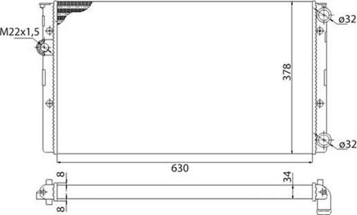 Magneti Marelli 350213809003 - Радиатор, охлаждение двигателя autosila-amz.com