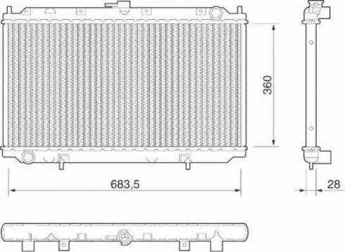 Magneti Marelli 350213805000 - Радиатор, охлаждение двигателя autosila-amz.com