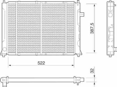 Magneti Marelli 350213802000 - Радиатор, охлаждение двигателя autosila-amz.com