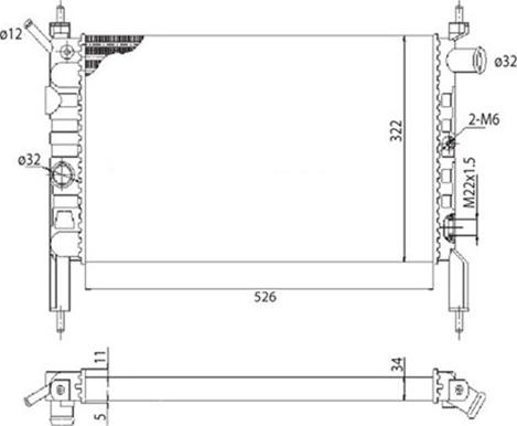 Magneti Marelli 350213831003 - Радиатор, охлаждение двигателя autosila-amz.com