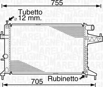 Magneti Marelli 350213824000 - Радиатор, охлаждение двигателя autosila-amz.com