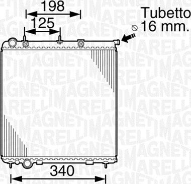 Magneti Marelli 350213821000 - Радиатор, охлаждение двигателя autosila-amz.com