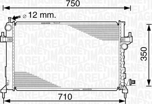 Magneti Marelli 350213828000 - Радиатор, охлаждение двигателя autosila-amz.com