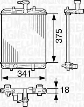 Magneti Marelli 350213390000 - Радиатор, охлаждение двигателя autosila-amz.com