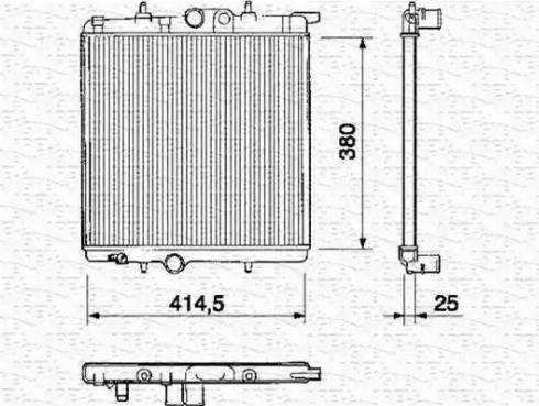 Magneti Marelli 350213250000 - Радиатор, охлаждение двигателя autosila-amz.com