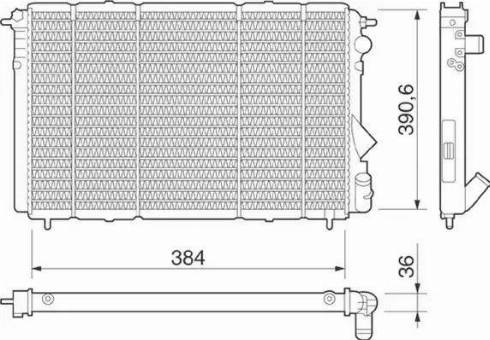 Magneti Marelli 350213252000 - Радиатор, охлаждение двигателя autosila-amz.com