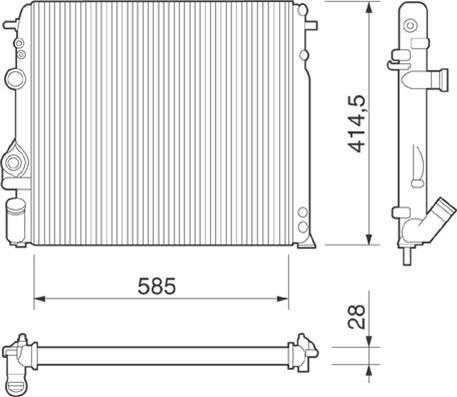 Magneti Marelli 350213264000 - Радиатор, охлаждение двигателя autosila-amz.com