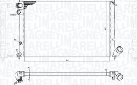 Magneti Marelli 350213200100 - Радиатор, охлаждение двигателя autosila-amz.com