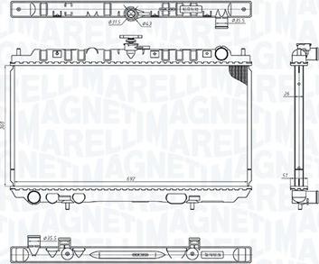 Magneti Marelli 350213201300 - Радиатор, охлаждение двигателя autosila-amz.com