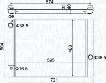 Magneti Marelli 350213202600 - Радиатор, охлаждение двигателя autosila-amz.com