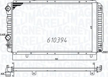 Magneti Marelli 350213706000 - Радиатор, охлаждение двигателя autosila-amz.com