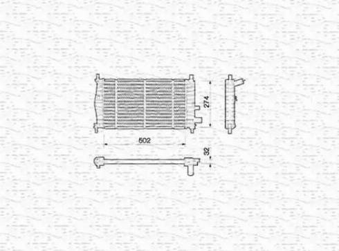 Magneti Marelli 350213780000 - Радиатор, охлаждение двигателя autosila-amz.com