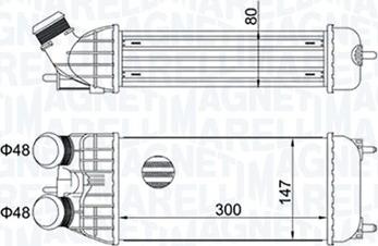 Magneti Marelli 351319204470 - Интеркулер, теплообменник турбины autosila-amz.com