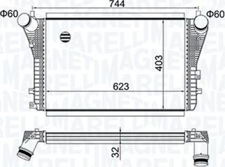 Magneti Marelli 351319204050 - Интеркулер, теплообменник турбины autosila-amz.com