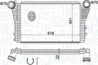 Magneti Marelli 351319204030 - Интеркулер, теплообменник турбины autosila-amz.com