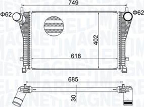 Magneti Marelli 351319205370 - Интеркулер, теплообменник турбины autosila-amz.com