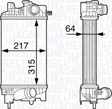 Magneti Marelli 351319203020 - Интеркулер, теплообменник турбины autosila-amz.com