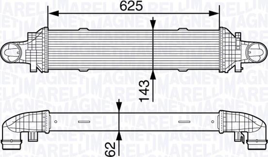 Magneti Marelli 351319203350 - Интеркулер, теплообменник турбины autosila-amz.com