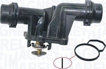 Magneti Marelli 352317100160 - Cooling system thermostat (85 C, in housing) fits: BMW 3 (E46), 5 (E39 autosila-amz.com