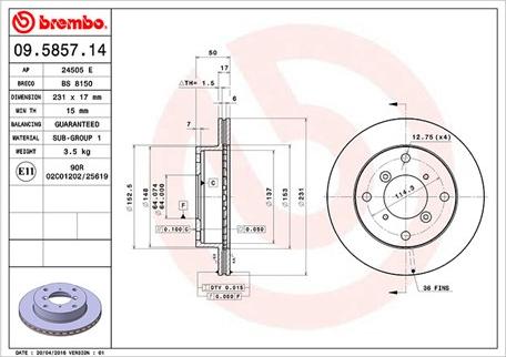 Magneti Marelli 360406046000 - Тормозной диск autosila-amz.com