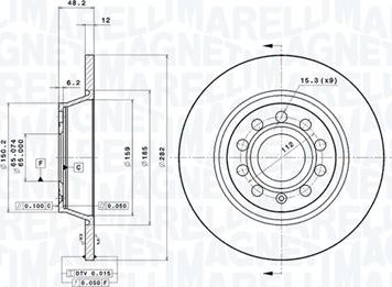 Magneti Marelli 360406060801 - Тормозной диск autosila-amz.com