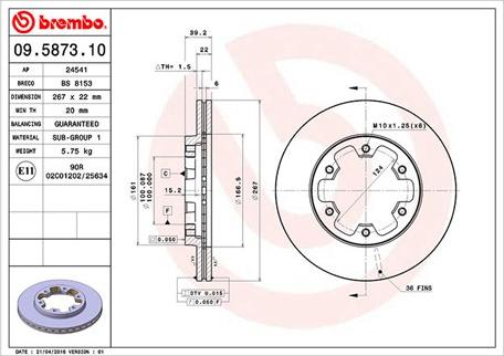 Magneti Marelli 360406034800 - Тормозной диск autosila-amz.com