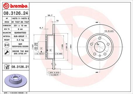 Magneti Marelli 360406021100 - Тормозной диск autosila-amz.com