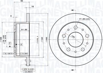 Magneti Marelli 360406023600 - Тормозной диск autosila-amz.com