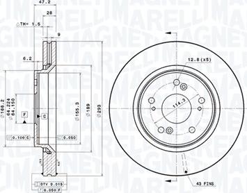 Magneti Marelli 360406079101 - Тормозной диск autosila-amz.com