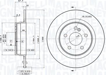 Magneti Marelli 360406110701 - Тормозной диск autosila-amz.com