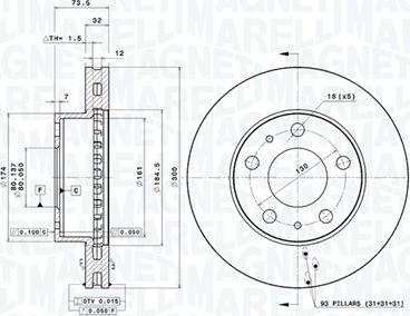 Magneti Marelli 360407100000 - Тормозной диск autosila-amz.com