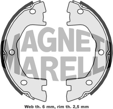 Magneti Marelli 360219198302 - Тормозные башмаки, барабанные autosila-amz.com