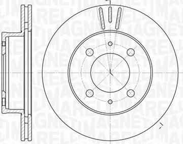 Magneti Marelli 361302040480 - Тормозной диск autosila-amz.com