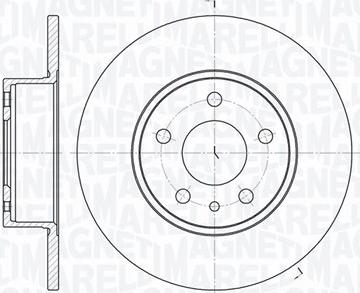 Magneti Marelli 361302040185 - Тормозной диск autosila-amz.com