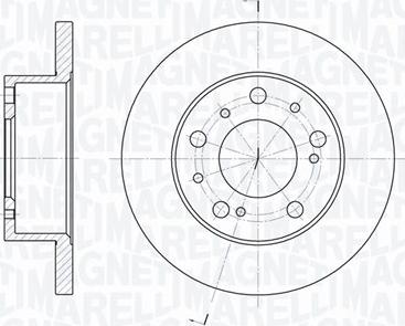 Magneti Marelli 361302040211 - Тормозной диск autosila-amz.com